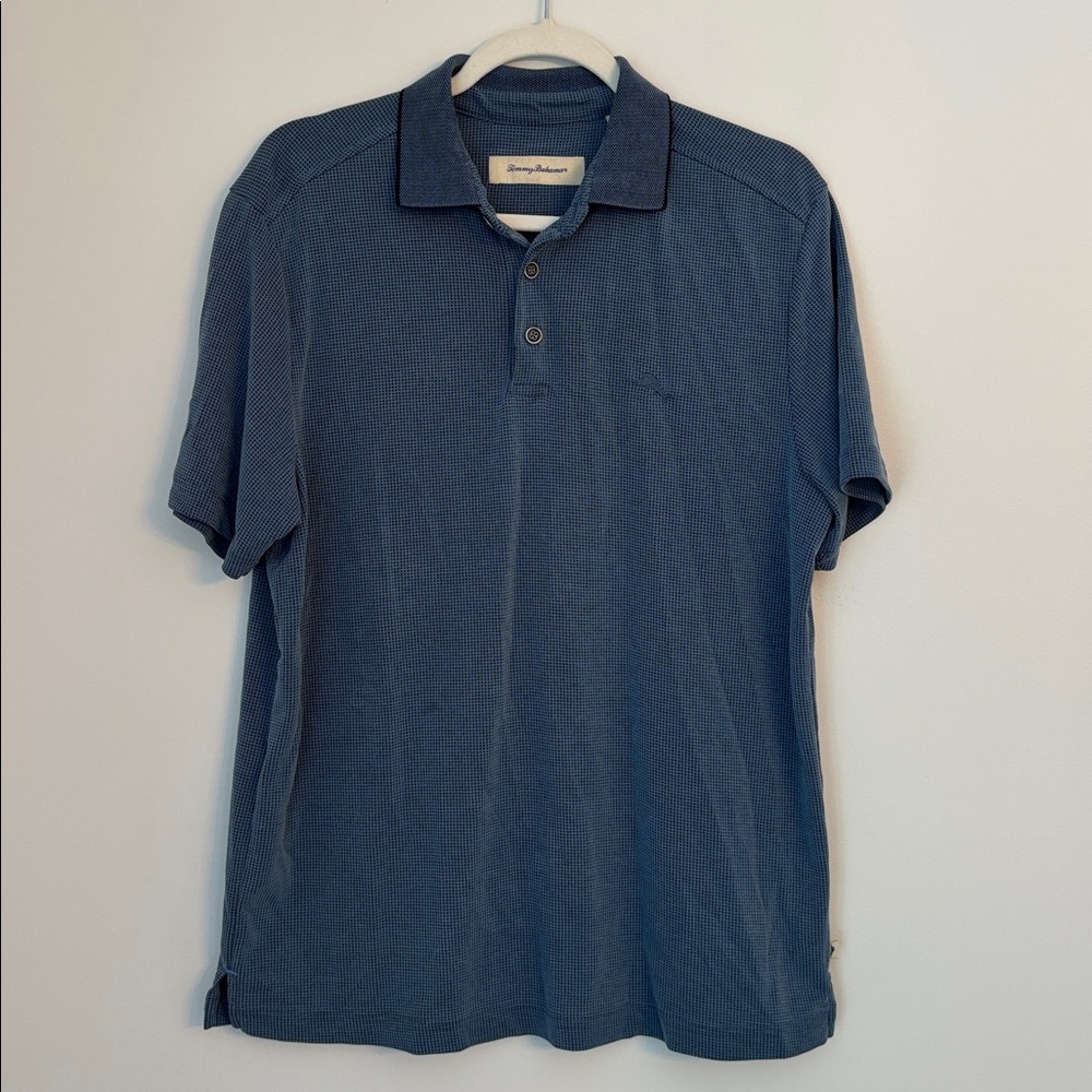 Tommy Bahama Textured Blue Shirt Size Small
